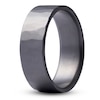 Thumbnail Image 2 of Men's Hammered Matte Wedding Band Black Zirconium 7mm