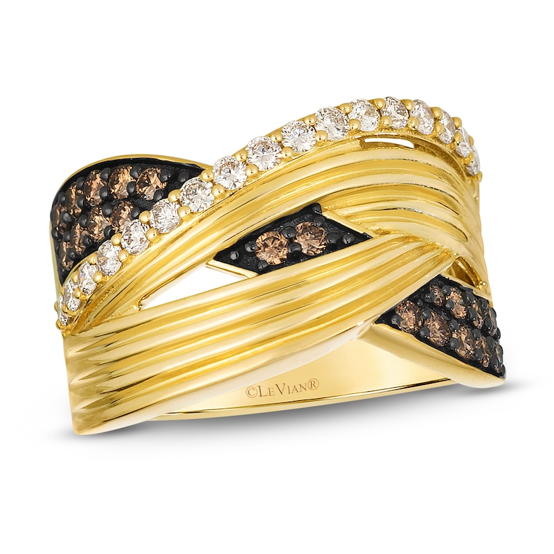 Main Image 1 of Le Vian Diamond Crossover Ring 3/4 ct tw 14K Honey Gold