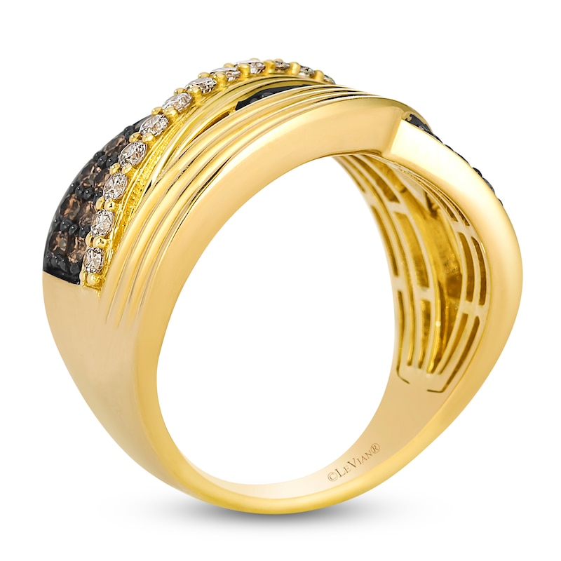 Main Image 2 of Le Vian Diamond Crossover Ring 3/4 ct tw 14K Honey Gold