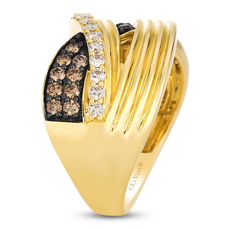 Main Image 3 of Le Vian Diamond Crossover Ring 3/4 ct tw 14K Honey Gold