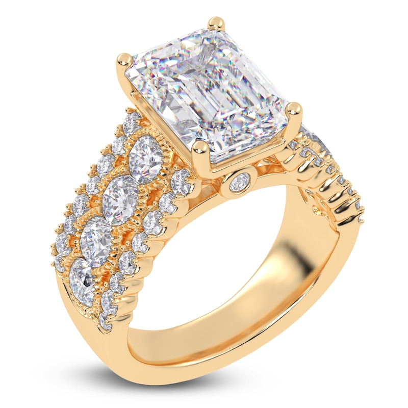 Main Image 2 of Radiant-Cut Lab-Grown Diamond Engagement Ring 4-3/4 ct tw 14K Yellow Gold
