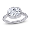 Thumbnail Image 1 of Cushion-Cut Lab-Grown Diamond East-West Engagement Ring 3-1/4 ct tw 14K White Gold