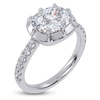 Thumbnail Image 2 of Cushion-Cut Lab-Grown Diamond East-West Engagement Ring 3-1/4 ct tw 14K White Gold