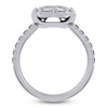 Thumbnail Image 4 of Cushion-Cut Lab-Grown Diamond East-West Engagement Ring 3-1/4 ct tw 14K White Gold