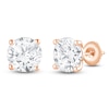 Thumbnail Image 2 of Round-Cut Lab-Grown Diamond Solitaire Stud Earrings 5 ct tw 14K Rose Gold (SI2/F)