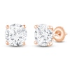 Thumbnail Image 2 of Round-Cut Lab-Grown Diamond Solitaire Stud Earrings 6 ct tw 14K Rose Gold (SI2/F)