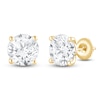 Thumbnail Image 2 of Round-Cut Lab-Grown Diamond Solitaire Stud Earrings 6 ct tw 14K Yellow Gold (SI2/F)