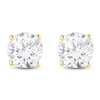 Thumbnail Image 3 of Round-Cut Lab-Grown Diamond Solitaire Stud Earrings 6 ct tw 14K Yellow Gold (SI2/F)