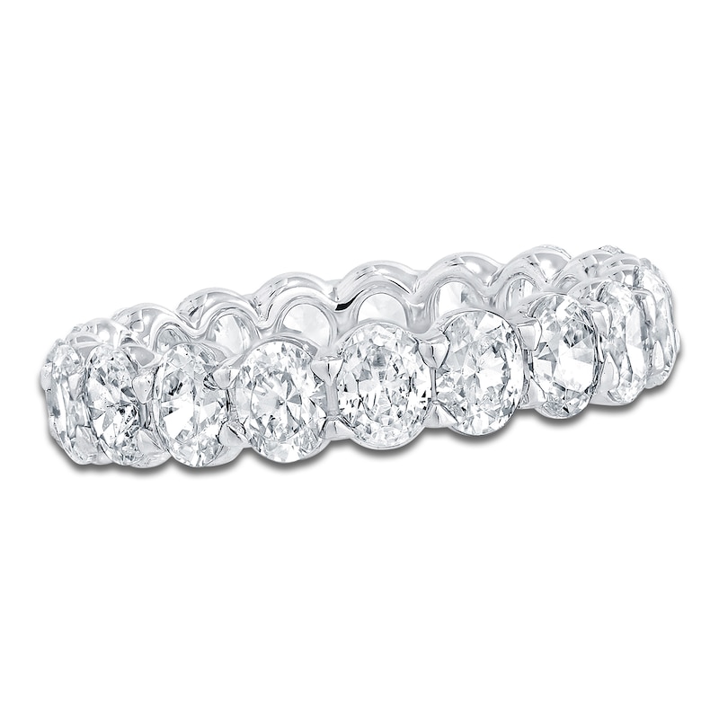 Main Image 1 of Certified Oval-Cut Diamond Eternity Band 3 to 4 ct tw Platinum