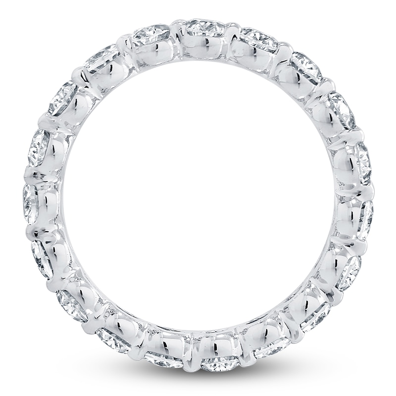 Main Image 2 of Certified Oval-Cut Diamond Eternity Band 3 to 4 ct tw Platinum
