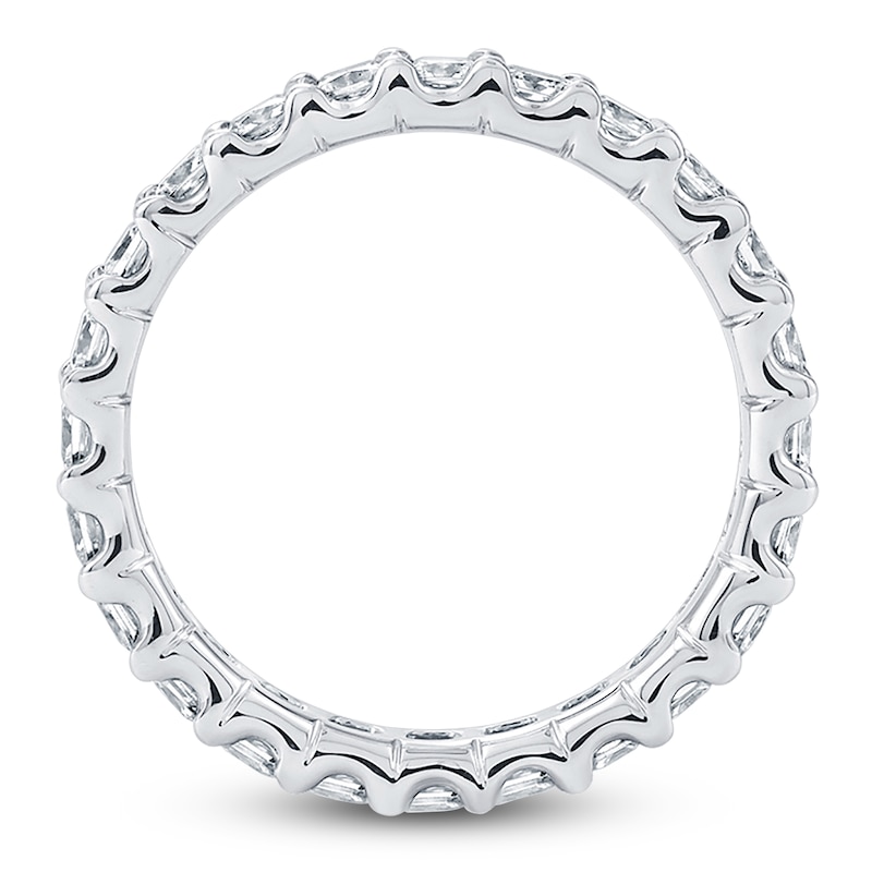 Main Image 2 of Certified Princess-Cut Diamond Eternity Band 1-5/8 to 2 ct tw Platinum