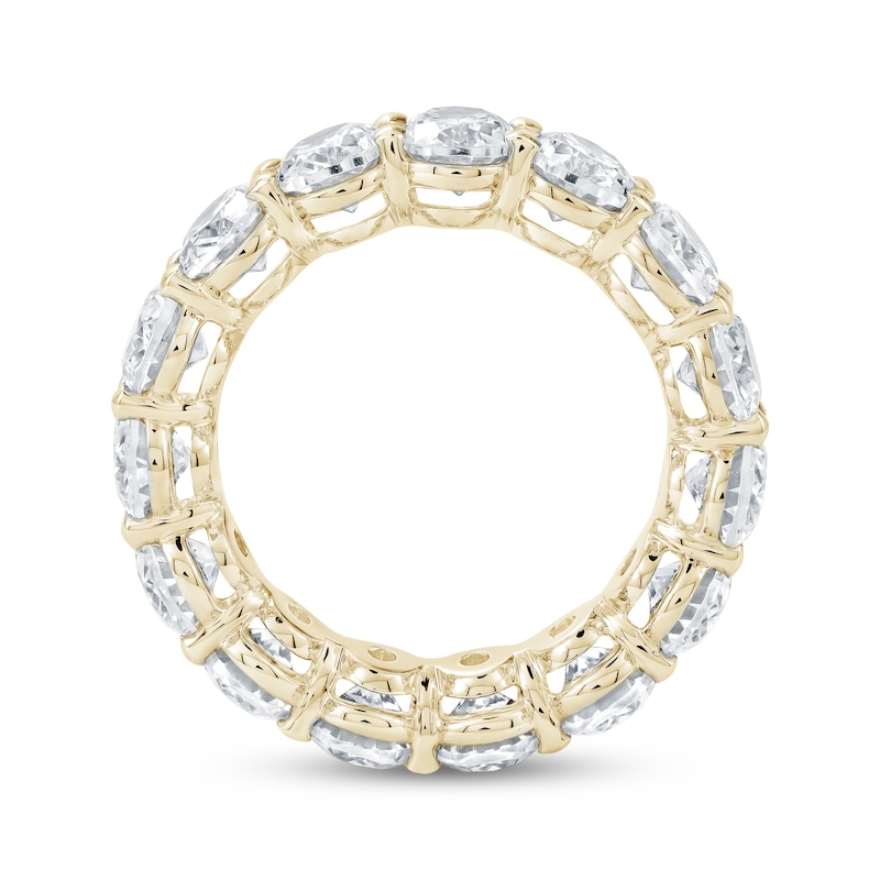 Main Image 3 of Oval-Cut Lab-Grown Diamond Eternity Band 6-3/4 to 8-1/6 ct tw 14K Yellow Gold
