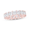 Thumbnail Image 1 of Princess-Cut Lab-Grown Diamond Eternity Band 6-3/4 to 8-5/8 ct tw 14K Rose Gold