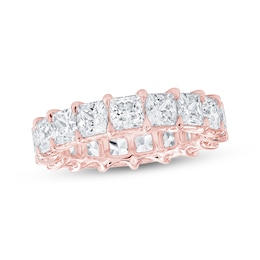 Princess-Cut Lab-Grown Diamond Eternity Band 6-3/4 to 8-5/8 ct tw 14K Rose Gold