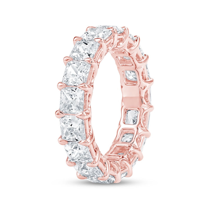 Main Image 2 of Princess-Cut Lab-Grown Diamond Eternity Band 6-3/4 to 8-5/8 ct tw 14K Rose Gold