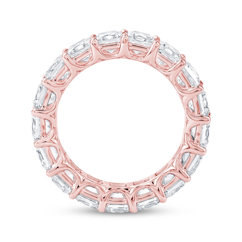 Main Image 3 of Princess-Cut Lab-Grown Diamond Eternity Band 6-3/4 to 8-5/8 ct tw 14K Rose Gold
