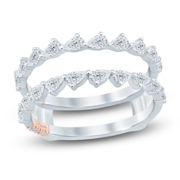 Pnina Tornai Lab-Grown Diamond Pear-Shaped Enhancer Ring 3/4 ct tw 14K White Gold