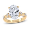 Thumbnail Image 1 of Certified Oval-Cut Lab-Grown Diamond Hidden Halo Engagement Ring 4-1/2 ct tw 14K Yellow Gold