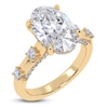 Thumbnail Image 2 of Certified Oval-Cut Lab-Grown Diamond Hidden Halo Engagement Ring 4-1/2 ct tw 14K Yellow Gold