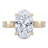 Thumbnail Image 3 of Certified Oval-Cut Lab-Grown Diamond Hidden Halo Engagement Ring 4-1/2 ct tw 14K Yellow Gold