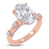 Thumbnail Image 2 of Certified Oval-Cut Lab-Grown Diamond Hidden Halo Engagement Ring 4-1/2 ct tw 14K Rose Gold