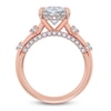 Thumbnail Image 4 of Certified Oval-Cut Lab-Grown Diamond Hidden Halo Engagement Ring 4-1/2 ct tw 14K Rose Gold