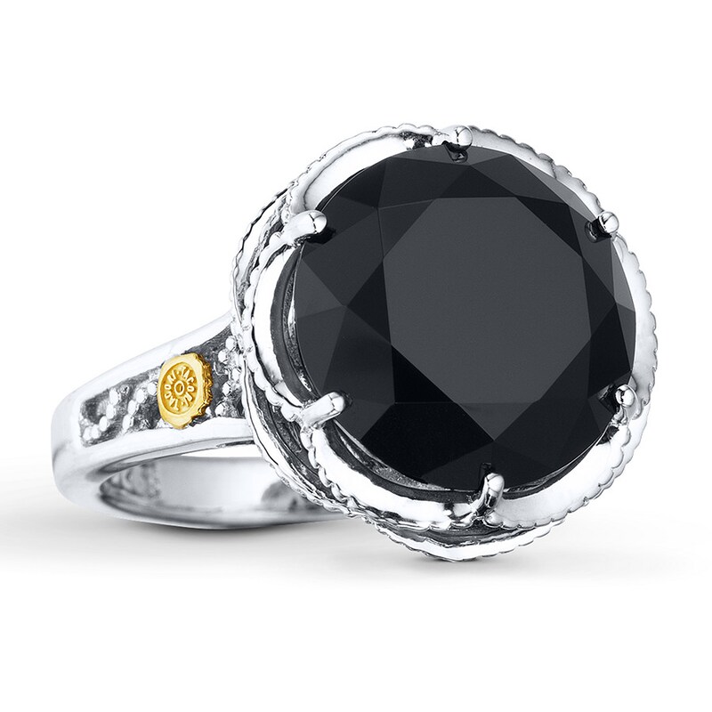 Tacori Onyx Ring Sterling Silver/18K Yellow Gold with 360