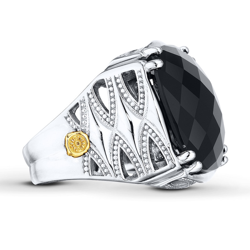 Tacori Onyx Ring Sterling Silver/18K Yellow Gold