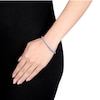 Thumbnail Image 2 of Tanzanite Bracelet White Topaz Tennis Sterling Silver