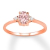 Morganite Ring 1/20 ct tw Diamonds 14K Rose Gold