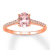 Thumbnail Image 0 of Morganite Ring 1/15 ct tw Diamonds 14K Rose Gold