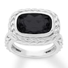 Thumbnail Image 0 of Onyx Ring Cushion-cut Sterling Silver