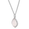 Thumbnail Image 2 of Rose Quartz Necklace 1/8 ct tw Diamonds Sterling Silver