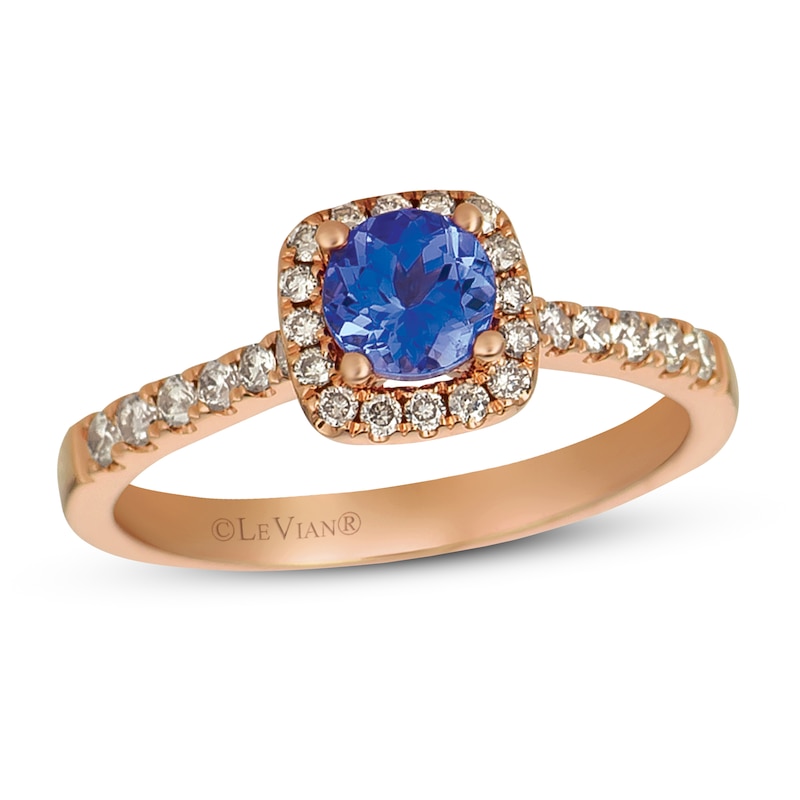 Le Vian Natural Tanzanite Ring 1/3 ct tw Diamonds 14K Strawberry Gold