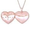 Thumbnail Image 2 of Heart Locket White Topaz Pink Rhodium Sterling Silver