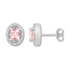 Thumbnail Image 1 of Morganite Earrings 1/15 ct tw Diamonds Sterling Silver