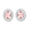 Thumbnail Image 1 of Morganite Earrings 1/15 ct tw Diamonds Sterling Silver