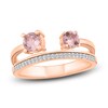 Morganite Ring 1/15 ct tw Diamonds 10K Rose Gold