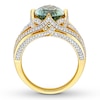 Thumbnail Image 1 of Apatite Ring 5/8 ct tw Diamonds 14K Yellow Gold