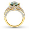 Thumbnail Image 1 of Apatite Ring 5/8 ct tw Diamonds 14K Yellow Gold