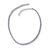 Thumbnail Image 0 of Tanzanite Tennis Necklace Sterling Silver 16.25" Adjustable