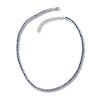 Thumbnail Image 1 of Tanzanite Tennis Necklace Sterling Silver 16.25" Adjustable