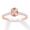 Thumbnail Image 0 of Morganite Ring 1/15 ct tw Diamonds 10K Rose Gold