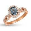 Le Vian Gray Spinel Ring 1/2 ct tw Diamonds 14K Strawberry Gold