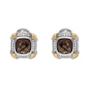 Thumbnail Image 0 of Quartz Earrings 1/5 ct tw Diamonds Sterling Silver/14K Gold