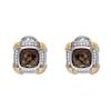 Thumbnail Image 1 of Quartz Earrings 1/5 ct tw Diamonds Sterling Silver/14K Gold