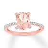 Thumbnail Image 1 of Morganite Ring 1/10 carat tw Diamonds 10K Rose Gold