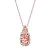 Thumbnail Image 1 of Le Vian Morganite Necklace 1-7/8 ct tw Diamonds 14K Strawberry Gold