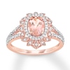 Thumbnail Image 0 of Morganite Ring 1/5 ct tw Diamonds 10K Rose Gold