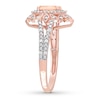 Thumbnail Image 3 of Morganite Ring 1/5 ct tw Diamonds 10K Rose Gold